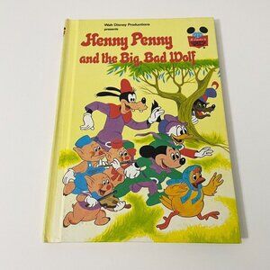 Vtg 1978 Disney Henny Penny and the Big Bad Wolf Wonderful World of Reading